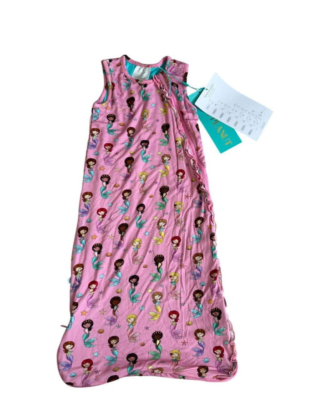 POSH PEANUT Sleeveless Mermaid Sleep Sack Bag Size 0-6 Months NEW NWT - Picture 5 of 7